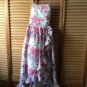 Charming Floral Kids Dress in Pink and Purple